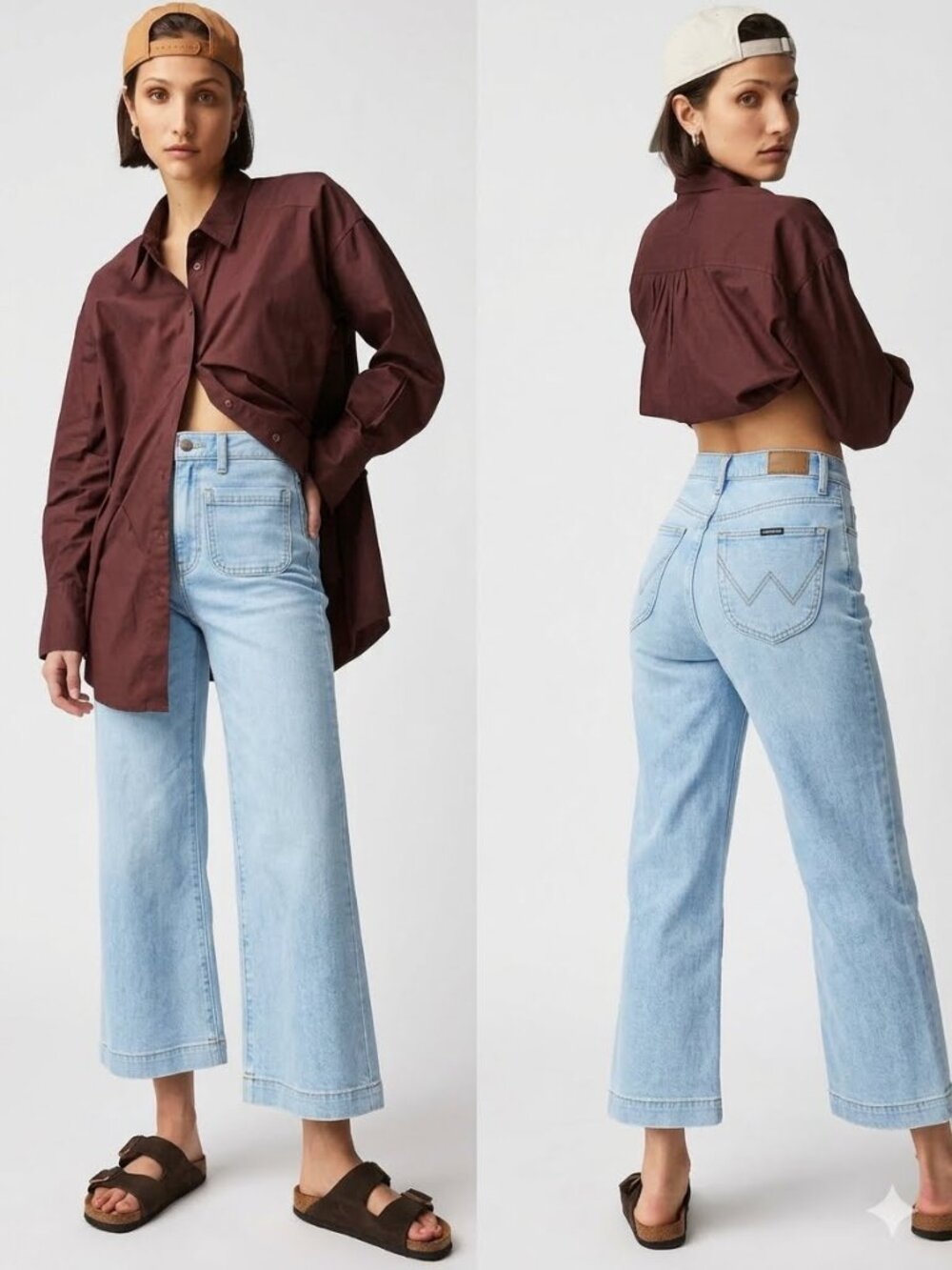 Rolla’s Sailor High Rise Wide Leg Jeans Size 27 Light Blue